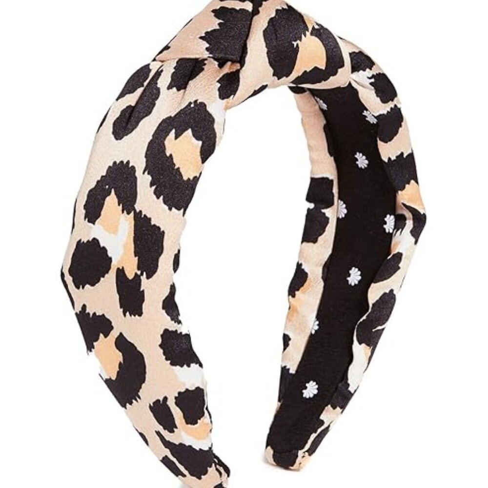 LELE SADOUGHI Silk Leopard Knotted Headband